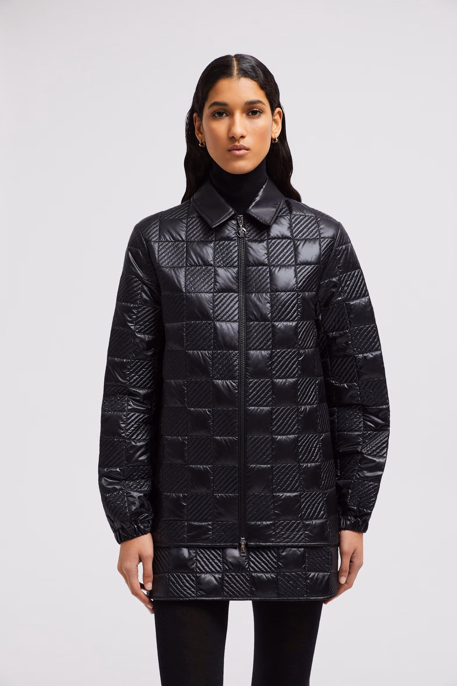 Veste-chemise zippée matelassée Femmes Noir Moncler 3